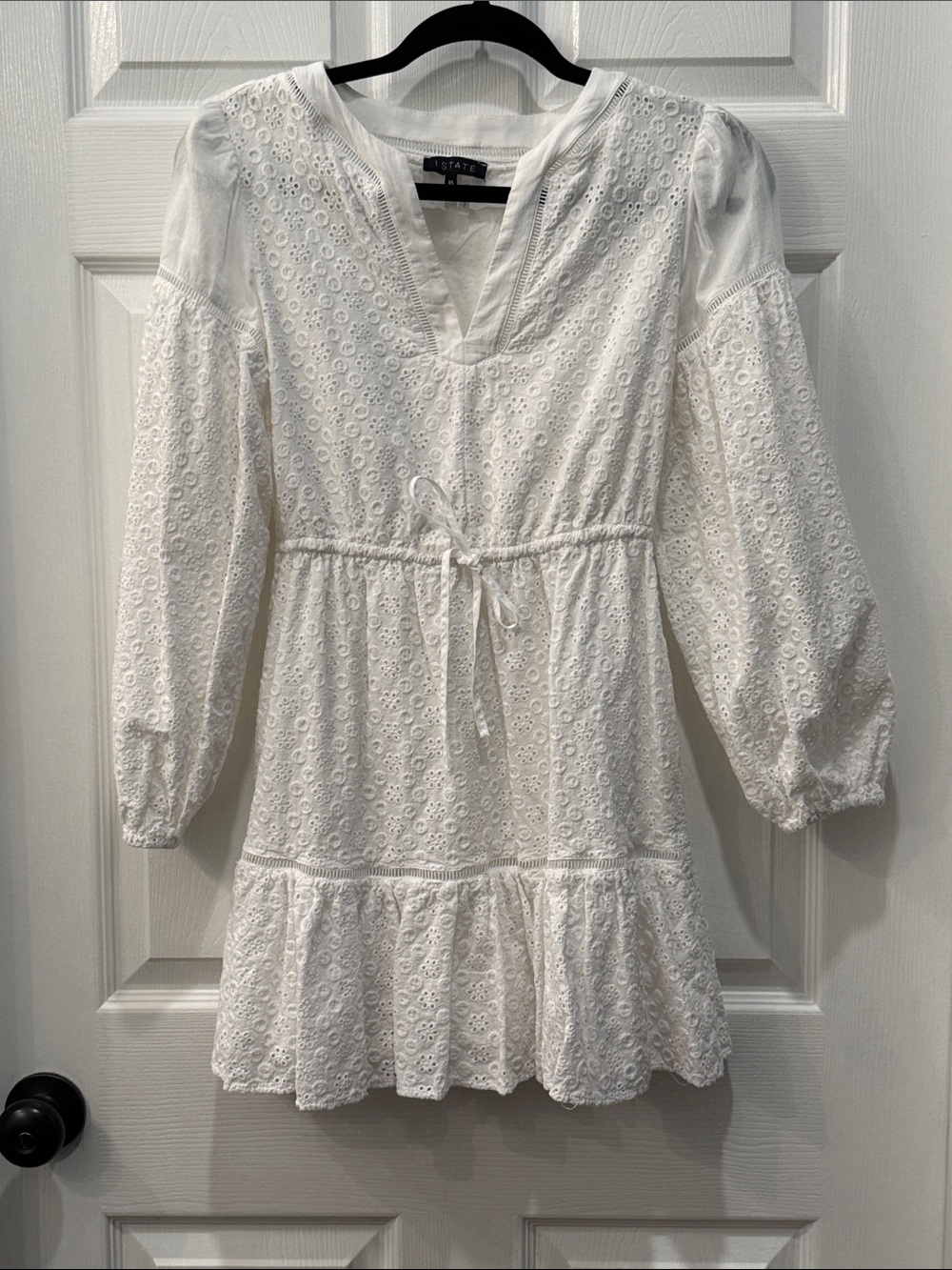 1. State white, eyelet mini dress